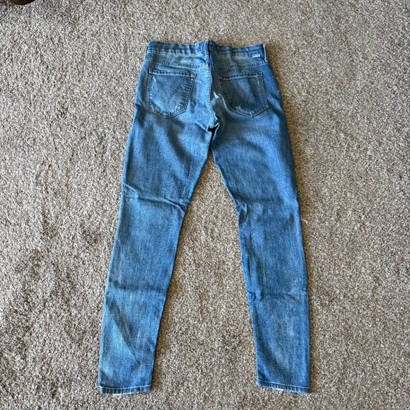 Mother Jeans Denim Womens Distressed Blue The Looker Size 29 - Picture 4 of 5